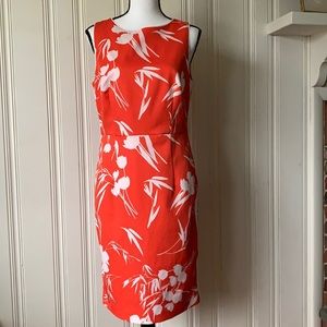 Hobbs London Orange/Cream Dress